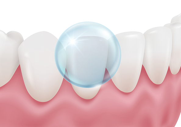 Illustration of a sparkling tooth